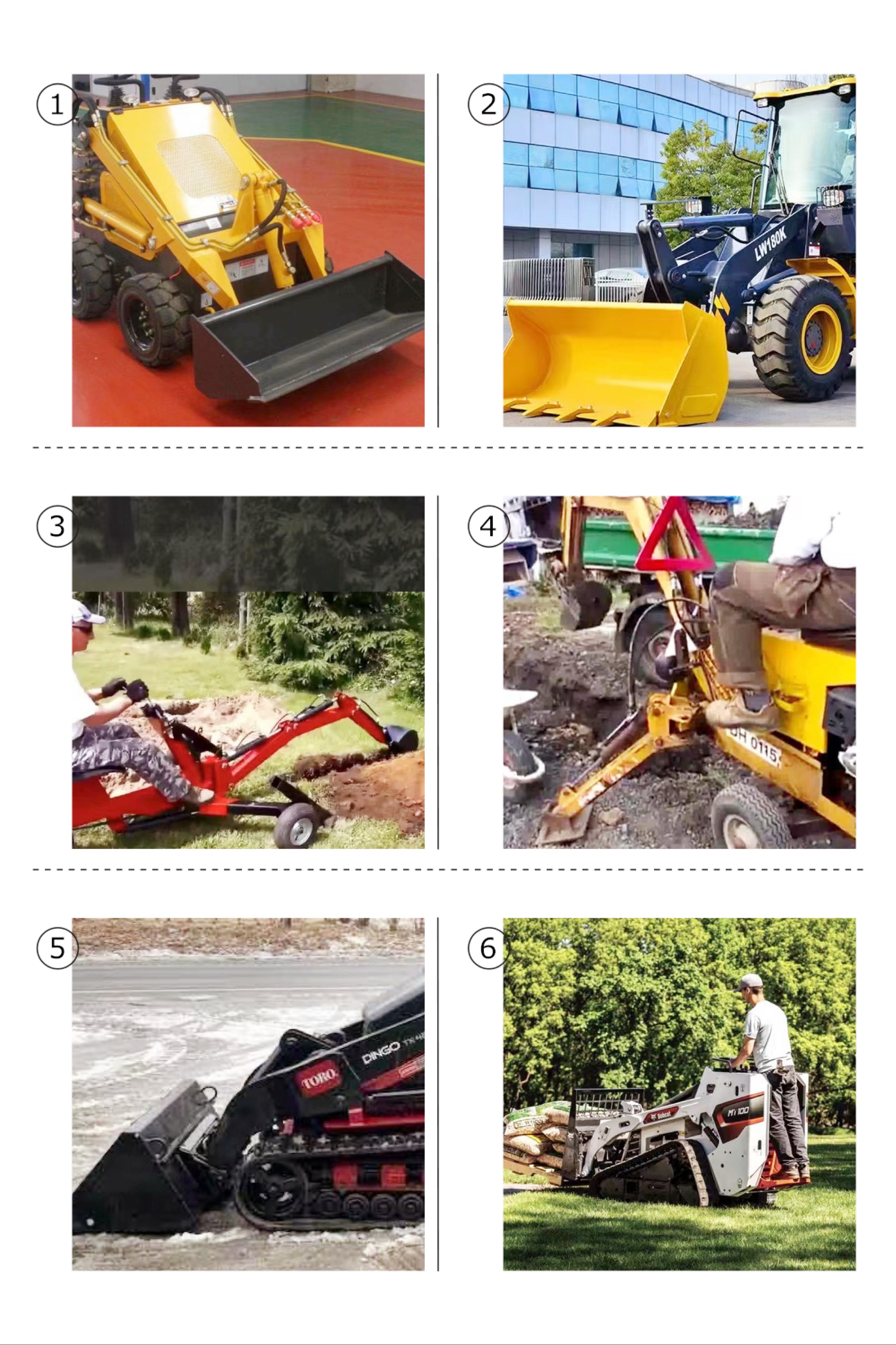 Attachments for Bobcat,Toro,XCMG,Liugong and Caterpillar